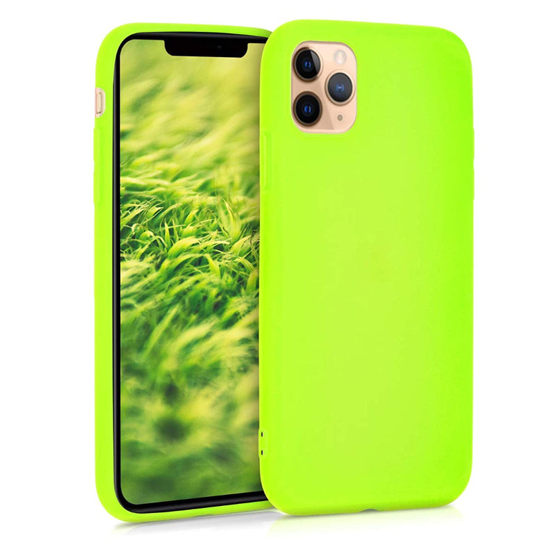 Kwmobile Tpu Case Compatible With Apple Iphone 11 Pro Max Case Soft Slim Smooth Flexible Protective Phone Cover Neon Yellow