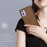 Bibids Cloth Pattern Series Foroneplus 9 Case Slim Stylish Protective Case For Oneplus 9 5G 2021Classical Brown