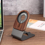 Natural Wood Stand For Apple Magsafe Charger Real Walnut Wood Mount For Magsafe Charger Compatible With Iphone13 13 Mini 13 Pro Max Iphone 12 Series