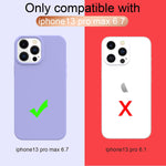 Bopoti Compatible With Iphone 13 Pro Max Liquid Silicone Full Body Protection Screen Camera Protection Full Body Protection Cover Case With Soft Microfiber Cloth Lining For Iphone 13 Pro Max 6 7