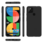 Easyacc Slim Case For Google Pixel 5A 5G Thin Matte Black Tpu Phone Cases Finish Profile Soft Back Protective Cover