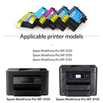 Ink Cartridge Replacement For Epson 702Xl 702 Xl T702Xl Use For Workforce Pro Wf 3720 Wf 3730 Wf 3733 2 Black 1 Cyan 1 Magenta 1 Yellow 5 Pack