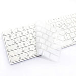 Korean Language White Ultra Thin Silicone Full Size Wireless Numeric Keyboard Cover Skin For Mac 2017 Latest Magic Keyboard With Numeric Keypad Mq052Ll A A1843 Us Layout