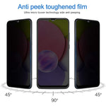 2 Pack For Samsung Galaxy A02S Samsung Galaxy A03S Privacy Screen Protector Anti Spy Scratch Resistant Anti Fingerprints 9H Hardness Tempered Glass