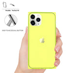 Lemoncover For Iphone 13 Pro Case 6 1 Inch Cute Clear Square Design Pattern Soft Tpu Silicone Camera Screen Protective Bumper For Women Girls Slim Flexible Reinforced Shockproof Cover Green