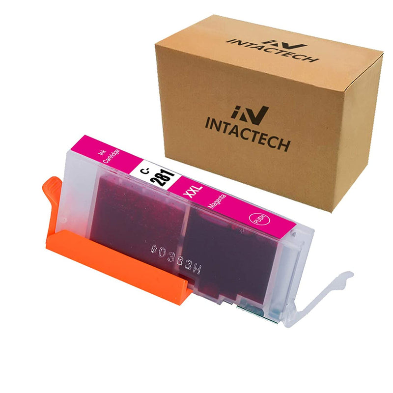 Intactech Compatible Ink Cartridge Replacement For Canon Cli 281 Xxl Magenta Ink Tank Cli 281 M Work With Pixma Ts6120 Ts8120 Tr7520 Tr8520 Ts9120 Ts6220 Ts8220