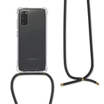 Kwmobile Crossbody Case Compatible With Samsung Galaxy S20 Case Clear Tpu Phone Cover W Lanyard Cord Strap Black Transparent