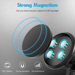 Magnetic Phone Car Mount With 6 Powerful Rare Earth Magnets Durable Aluminium Alloy Structure Super Sticky Suction Cup Cell Phone Holder For Car Dashboard Windshield For All Phone