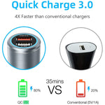 Usb Car Charger For Samsung Galaxy S20 S21 Plus Ultra 5G A50 A51 A71 A21 A10E A20 A30 A52 A20S Quick Charge 3 0 Fast Charging Phone Adapter 6Ft Cable