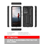 Armadillotek Vanguard Compatible With Samsung Galaxy S21 Ultra Case Military Grade Full Body Rugged With Built In Kickstand Screenless Version Black