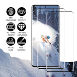 2 2 Pack Galaxy S20 Screen Protector And Camera Lens Protector Hd Clear Tempered Glass Fingerprint Support 3D Curved Scratch Resistant Bubble Free For Samsung Galaxy S20 5G 6 2