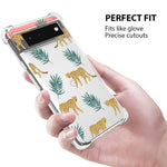Leeliu Compatible With Google Pixel 6 Case Clear Case For Google 6 With Cute Animals Design Anti Yellowing Soft Slim Shockproof Bumper Protection Phone Cover Case For Google Pixel 6 Leopard