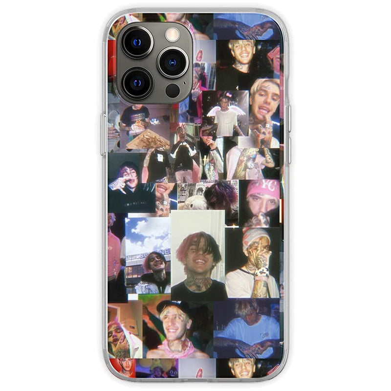Fghsfrt Compatible With Iphone 12 Pro Max Case Collage Lil Peep Design Print Tpu Pure Clear Soft Phone Case Cover