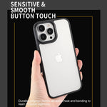 Designed Compatible Iphone 13 Pro Max Case Hybrid Clear Case Anti Yellowing Hard Pc Back Flexible Tpu Semi Permeable Matteblack