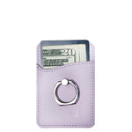 Leather Phone Card Holder Stick On Wallet For Iphone And Android Smartphones By Wallaroo Pastel Purple Ring Wallet