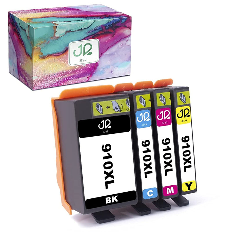 Ink Cartridge Replacement For Hp 910Xl Black And Hp 910 Tri Color 4 Pack Ink Cartridge 3Yl65An 3Yl58An 3Yl59An 3Yl60An Officejet 8035 8028 8025 8022 8020