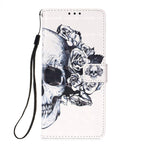 Isadenser Compatible With Samsung Galaxy S21 5G Case Galaxy S21 5G Case Wallet Stand Credit Cards Slot Cash Pockets Pu Leather Flip Wallet Case For Samsung Galaxy S21 Plus 5G 3D Skull Flower Yb