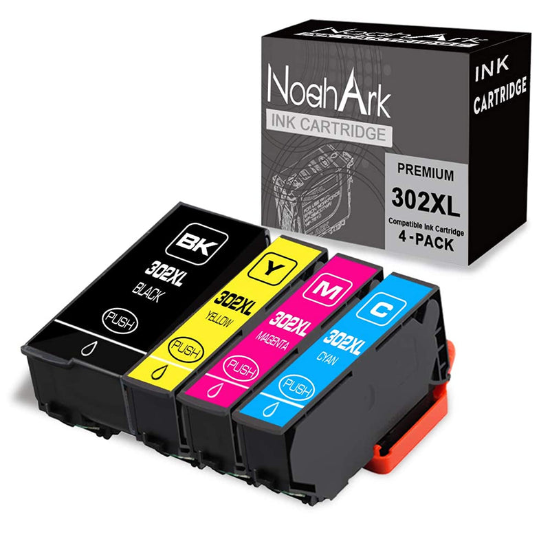 4 Packs 302Xl Remanufacture Ink Cartridge Replacement For Epson 302 302Xl T302 T302Xl Use For Epson Expression Premium Xp 6000 Xp 6100 Printer 1 Black 1 Cyan