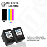 Ink Cartridge Replacement For Hp 63Xl 63Xl High Capacity To Use With Deskjet 1112 3632 3630 3637 2132 Envy 4520 4512 4511 Officejet 3830 4650 4652 4655 5258 Pri