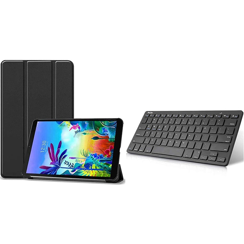 New Procase Lg G Pad 5 10 1 Inch Fhd Slim Case Black Bundle With Black Slim Compact Portable Wireless Keyboard