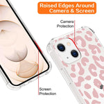 Kanghar Cute Leopard Clear Iphone 13 Case With Screen Protector Cheetah Print White Spotted Design For Women Girls Slim Smooth Hard Pc Back Soft Tpu Edges Protective Phone Cover 6 1 Inch Leopard