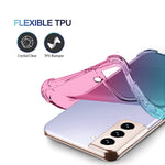 New Galaxy S21 Plus Case Clear With Cute Gradient Colorful Design Shockpro