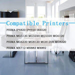 10 Pack Compatible Pgi225 Cli226 Ink Cartridge Replacement For Canon Pgi 225 Pgi 226 Work With Mx882 Mx892 Mg5320 Mg6220 Mg8120 Mg8120B Mx712 Mx880 Mg6120 Print