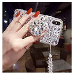 Diamond Case For Iphone 13 Pro Max 3D Handmade Diamond Kickstand Rhinestone Bling Diamond Glitter Phone Case For Iphone 13 Pro Max 6 7 Inch 2021 White