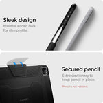 New Spigen Rugged Armor Pro Designed For Ipad Pro 12 9 Inch Case 2021 5Th Generation With Pencil Holder Black