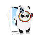 Joyleop White Panda Case For Iphone 13 Pro Max Cartoon Lucky Character Cool Unique Hypebeast Design Cute Fun Silicone Cover Fashion Girls Boys Teen Women Cases For Iphone 13 Pro Max 6 7