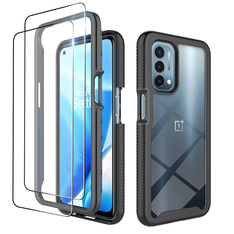 For Oneplus Nord N200 5G Case With 2 Pack Screen Protector One Plus Nord N200 Case Heavy Duty Protective Shockproof Bumper Hybrid Clear Tpu Cover Phone Case For Oneplus Nord N200 5Gxk Black