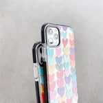 For Apple Iphone 11 Pro Max Basic Cases Color Mix Drawing Loving Heart Clear Case Mobile Phone Shockproof Sides Protect Cover For Iphone 11Promax