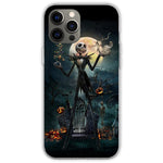 Classical The Nightmare Jack Design Halloween Phone Case Compatible With Iphone 13 Pro Before Christmas Skellington Print Pure Clear Tpu Soft Case Cover Shockproof