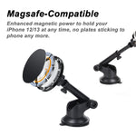 Magnetic Phone Car Holder Compatible With Iphone 13 12 Magsafe Case Newjourney For Magsafe Car Mount For Dashboard Windshield With Suction Cup And Adjustable Arm