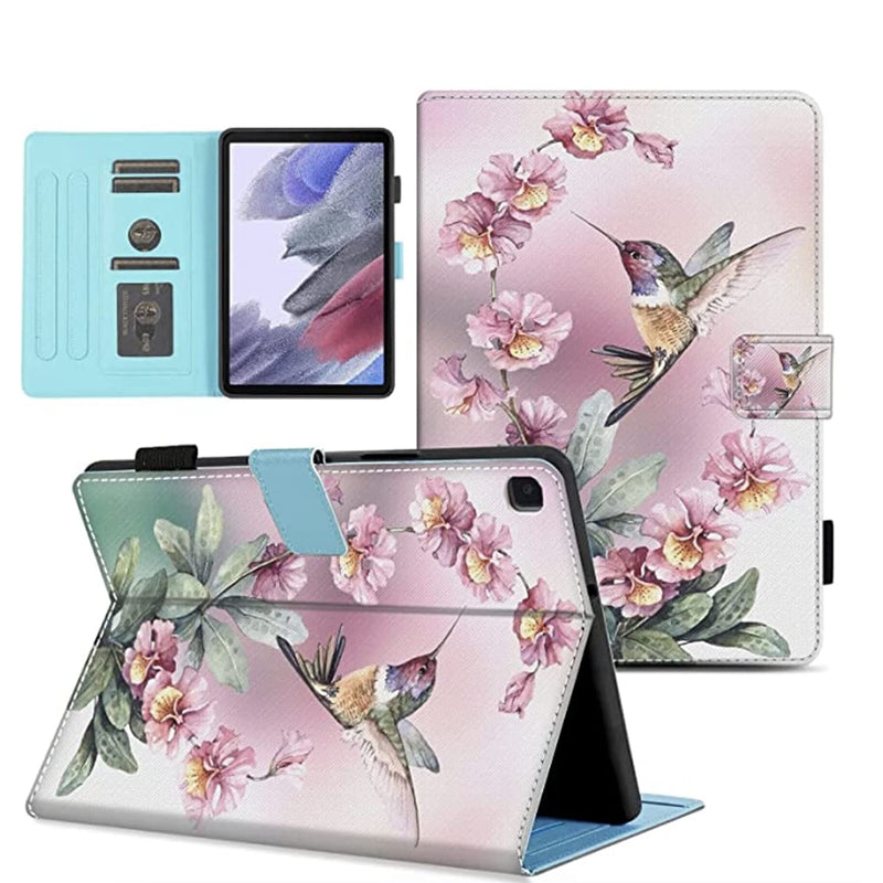 New Compatible With Samsung Galaxy Tab A7 Lite 8 7 Inch Case 2021Model Sm T220 T225 T227 Floral Hummingbird Galaxy A7 Lite Case Cover Pencil Holder Leat