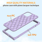 Karrint Compatible With Iphone 13 Pro Max Case Square Luxury Glitter Sparkle 3D Cover Scratchproof Shockproof Full Body Protection Case For Iphone 13 Pro Max Purple