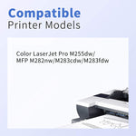 No Chip Compatible Toner Cartridge Replacement For Hp 206A W2110A Black Laserjet Pro M255Dw Mfp M283Fdw M283Cdw M282Nw Printer 1 Pack