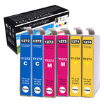 Ink Cartridge Replacement For Epson 127 T127 Used For Nx530 Nx625 Wf 3520 Wf 3530 Wf 3540 Wf 7010 Wf 7510 Wf 7520 545 645 Printer 2 Cyan 2 Magenta 2 Yellow