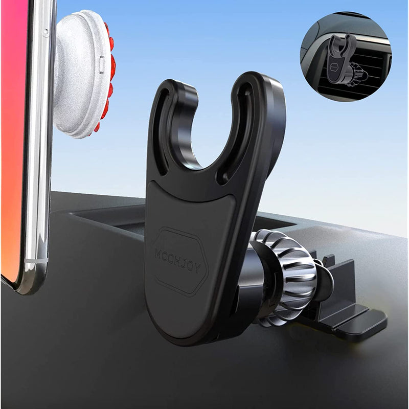 2 In 1 Vent And Dashboard Magnetic Car Socket Mount Works With Popsockets Dashboard Adapter Adhesive And Vent Clip Mount For Pop Mount Car Phone Holder For Pop Grip 360 Rotation Ultra Stability