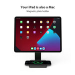 New Magnetic Ipad Stand With 15W Wireless Charging Base Aluminum 360 Rotation Desk Tablet Holder For Ipad Pro 11 Inch 1St 2Nd 3Rd 4Th Gen Ipad Air 4Th