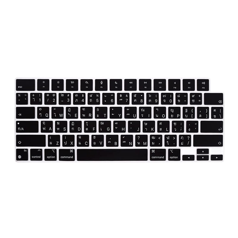 Thai Language Silicone Keyboard Cover For Macbook 2021 Newest Pro 14 Inch M1 Pro Max Chip A2442 2021 Pro 16 Inch M1 Pro Max Chip A2485 Keyboard Cover Protective Skin