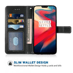 New For Oneplus 6 Wallet Case Wrist Strap Lanyard Leather Flip
