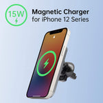 Neentone Magnetic Wireless Charger Iphone 12 Charger 15W Fast Wireless Charging Pad Compatible With Mag Safe Standard 1000Gf Magnetic Attraction Auto Alignment Air Vent Car Mount Holder Charger