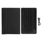 New Bluetooth Keyboard Wireless Portable Ultra Thin Backlight Keypad With Pu Leather Case For Samsung Galaxy 10 4In 2020 Tab A7 T500 505Black