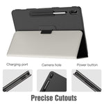 New Case For All Galaxy Tab S8 Plus 12 4 Inch 2022 Galaxy Tab S7 Fe 12 4 2021 Sm T730 T736 Premium Pu Leather Folding Stand Cover With Auto Wake Sle