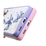 Mundulea Compatible With Samsung Galaxy S22 Ultra Case Butterfly Clear Bling Women Girl Cute Soft Tpu Fashion Cover For Samsung S22 Ultra Butterfly Pink