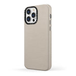 Casetify Leather Case Compatible With Magsafe For Iphone 13 Pro Stone Grey