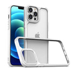 Crystal Clear Sturdy Transparent Protective Case For Iphone 13 Pro Max Armor Shockproof Color Bumper Fashion Rugged Phone Case For Iphone 13 Pro Max Cover Elegant White