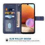 New For Samsung Galaxy A32 4G Wallet Case Wrist Strap Lanyard