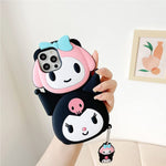 Txgot For Iphone 13 Pro Case 3D Cartoon Kuromi And My Melody Kawaii Cute Fun Funny Silicone Design Fashion Cool Unique Phone Cases For Iphone 13 Pro 6 1Inch